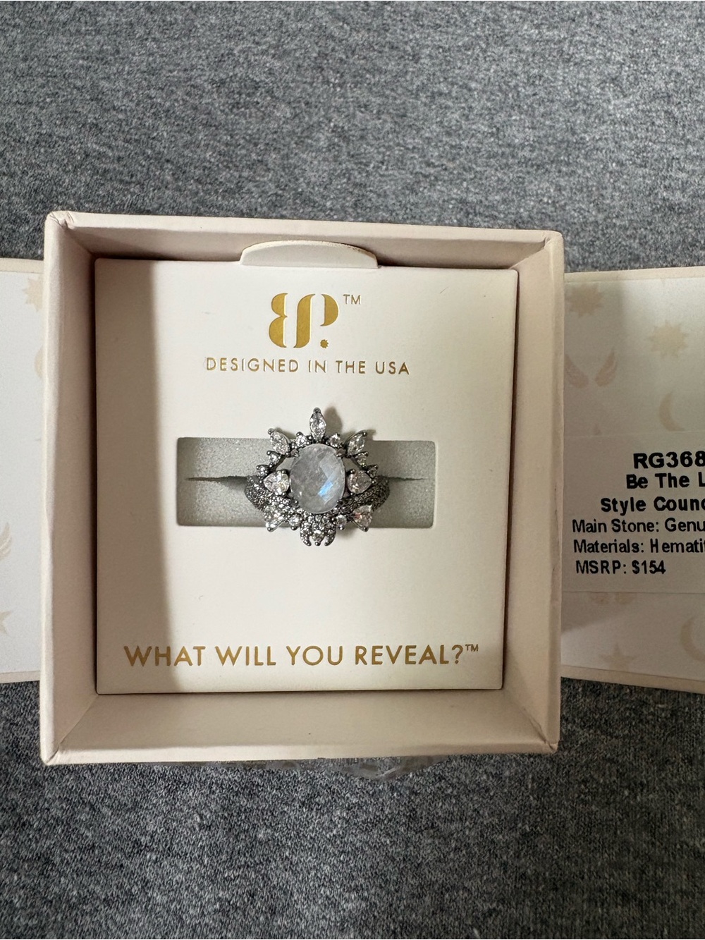 Be The Light Halo ring
